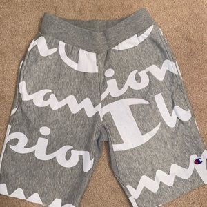 Champion sweat shirt material shorts